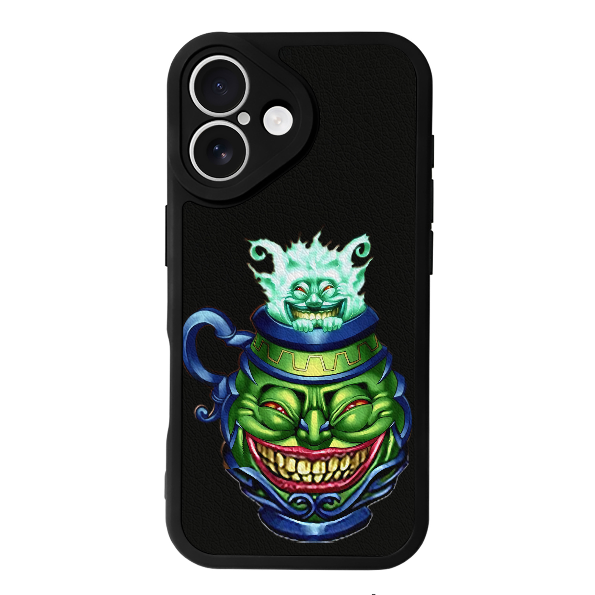 （画像用） 遊☆戯☆王 Yu-Gi-Oh! 【iPhone 16シリーズ対応】シリコンスマホケース（レザー調） 材質：シリコン